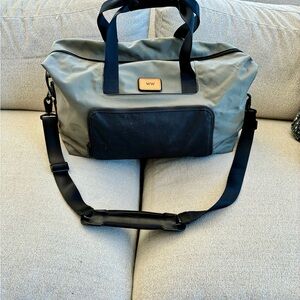 Tumi Alpha X Double Expansion Travel Duffle Bag PX6 Fabric Gray/Black 18.5"